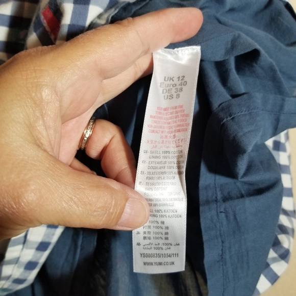 Yumi Travel Novelty Gingham Skater Skirt - Picture 14 of 16